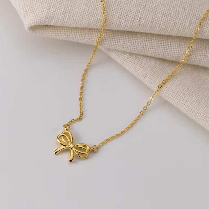Jolie Ruban Bow Necklace - Élan D&