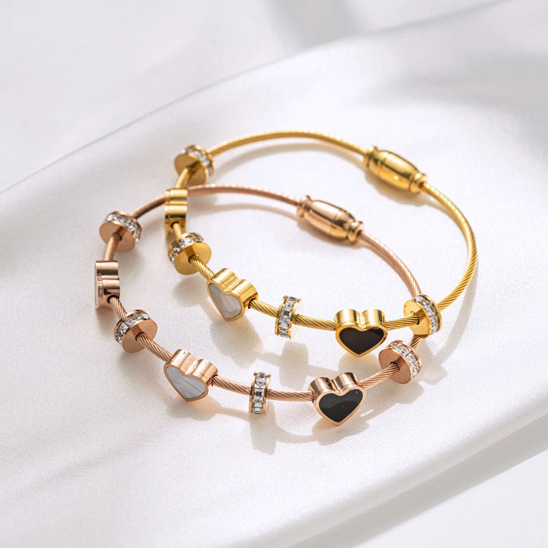 Retro Love Charm Heart Bracelet - Élan D&