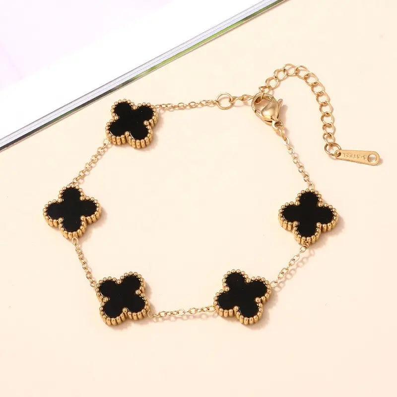 TWILIGHT NOIR PETAL BRACELET - Élan D&