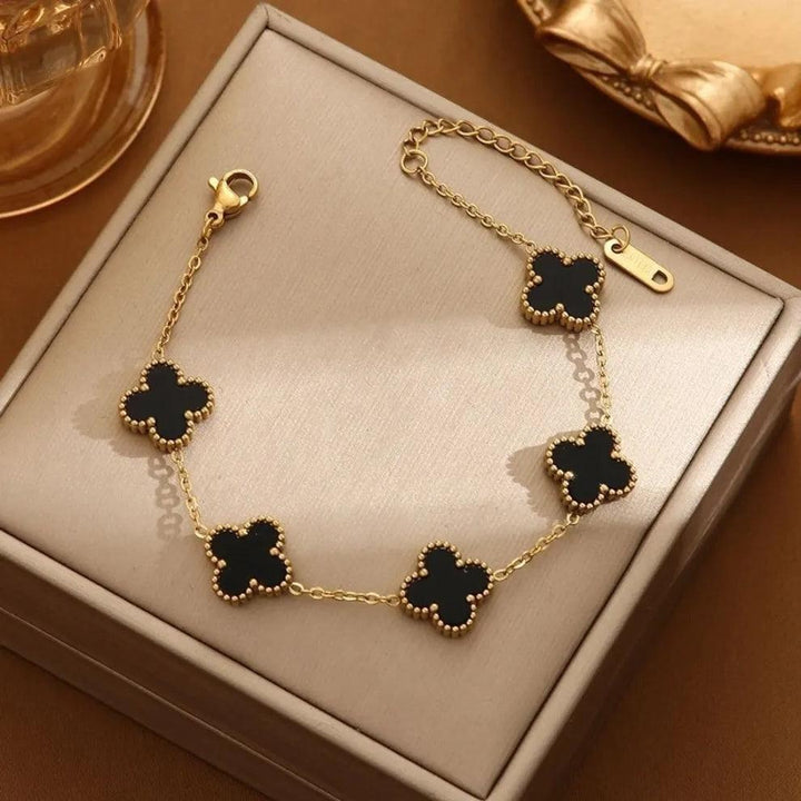 TWILIGHT NOIR PETAL BRACELET - Élan D&
