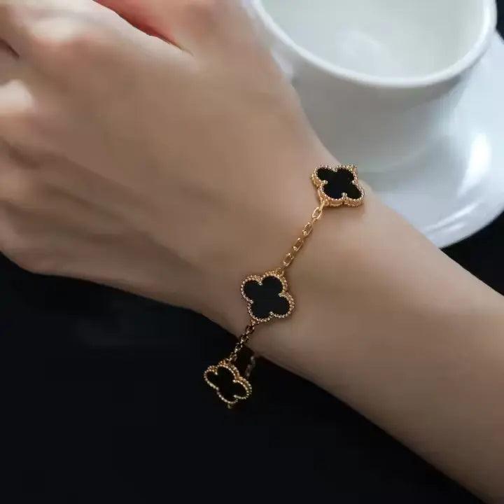 TWILIGHT NOIR PETAL BRACELET - Élan D&