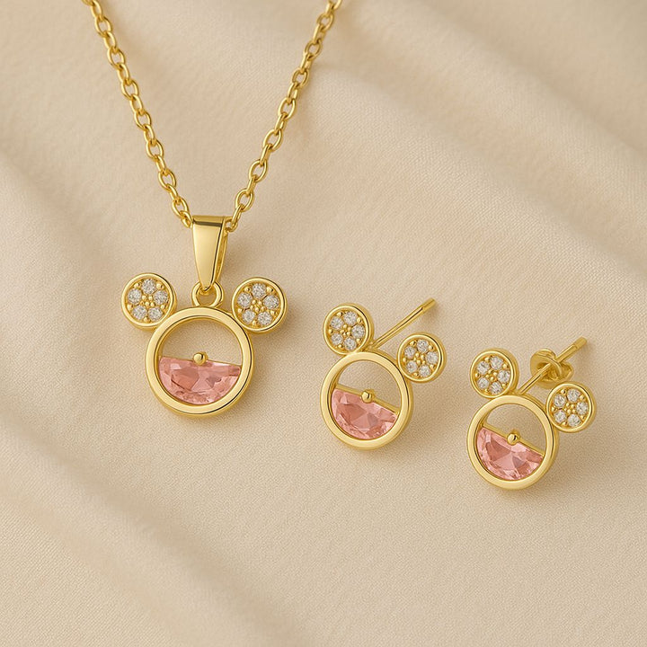 Whimsical Fairy Gem Pendant Set - Élan D&